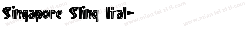 Singapore Sling Ital字体转换